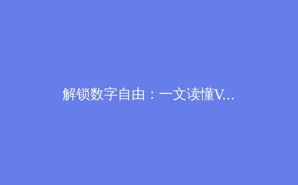 解锁数字自由：一文读懂VPN如何成为你的网络通行证与安全卫士 - 3