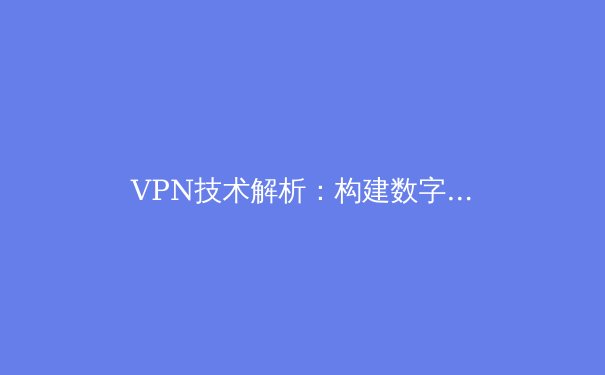 VPN技术解析：构建数字世界的安全通道与自由之门 - 2