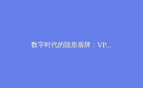 数字时代的隐形盾牌：VPN技术如何重塑您的网络隐私与自由 - 2